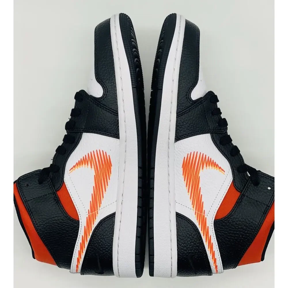 NEW Nike Air Jordan 1 Mid Zig Zag Swoosh Team Orange DN4929-100 Men’s Size Multi